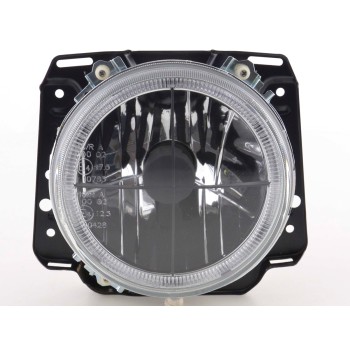 Φανάρια εμπρός Vw Golf II (1983-1993) angel eyes και σταυρός - μαύρα chrome , με λάμπες (Η1) - σετ 2τμχ.