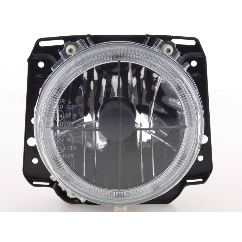 Φανάρια εμπρός Vw Golf II (1983-1993) angel eyes και σταυρός - μαύρα chrome , με λάμπες (Η1) - σετ 2τμχ.