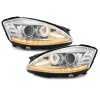 Φανάρια εμπρός Mercedes W221 S-Class (2005-2008) led , με λάμπες (Η1) - σετ 2τμχ.