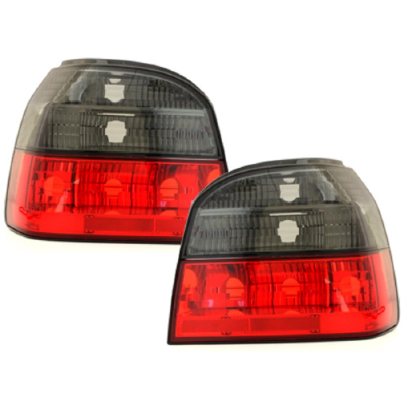 Πίσω φανάρια Vw Golf III - μαύρα chrome - σετ 2τμχ.