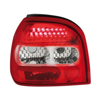 Πίσω φανάρια led Vw Golf III - κόκκινα / chrome - σετ 2τμχ.
