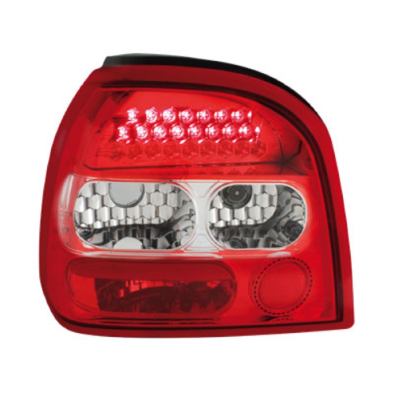 Πίσω φανάρια led Vw Golf III - κόκκινα / chrome - σετ 2τμχ.