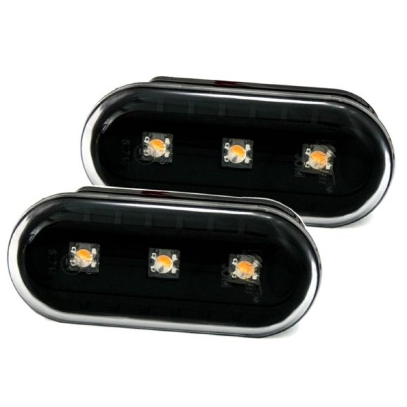 Led φλας φτερού Vw / Ford / Seat - μαύρα - σετ 2τμχ.