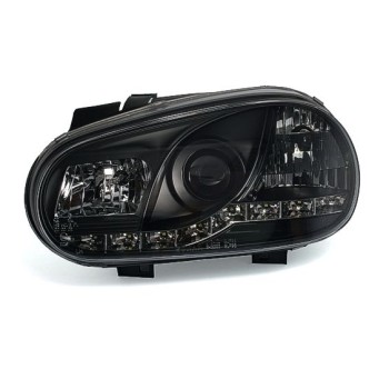 Φανάρια εμπρός Vw Golf IV - μαύρα , με λάμπες (Η1) led - σετ 2τμχ. Φανάρια εμπρός Vw Golf IV - μαύρα , με λάμπες (Η1) led - σετ 2τμχ.