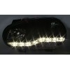 Φανάρια εμπρός Vw Golf IV - μαύρα , με λάμπες (Η1) led - σετ 2τμχ.