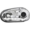 Φανάρια εμπρός Vw Golf IV - chrome , με λάμπες (Η1) led - σετ 2τμχ.
