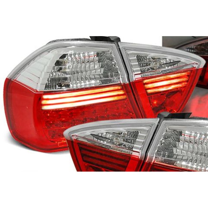 Πίσω φανάρια BMW E90 sedan (2005-2008) - chrome - σετ 2τμχ.
