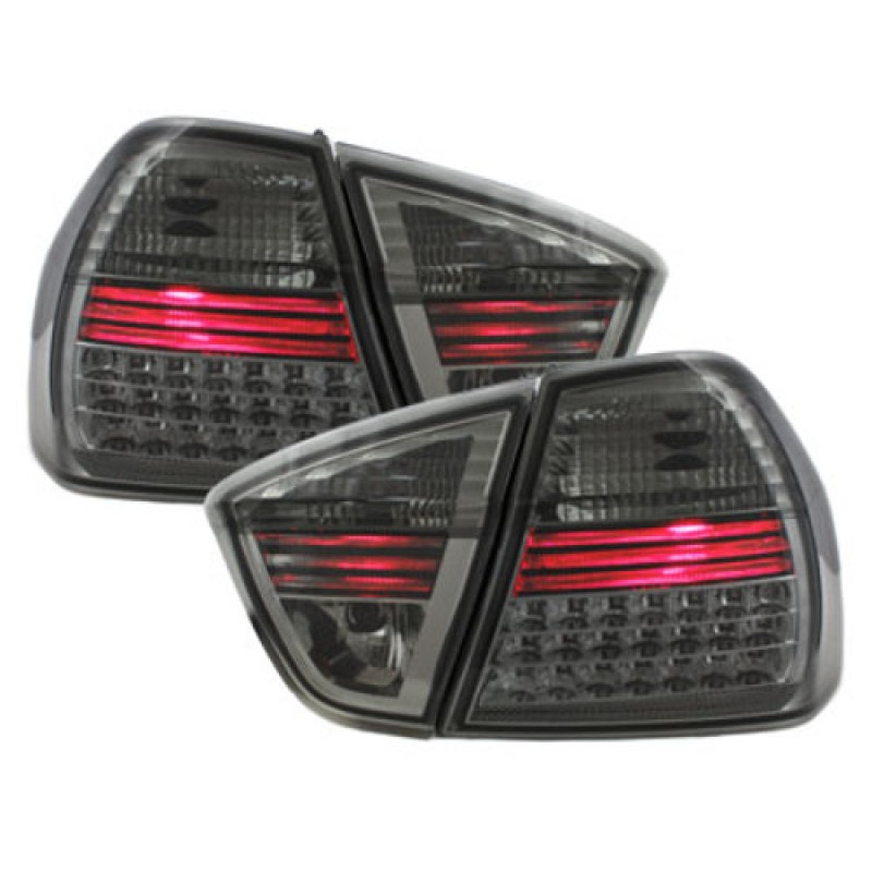 Πίσω φανάρια led BMW E90 sedan (2005-2008) - μαύρα χρωμίου - σετ 2τμχ.