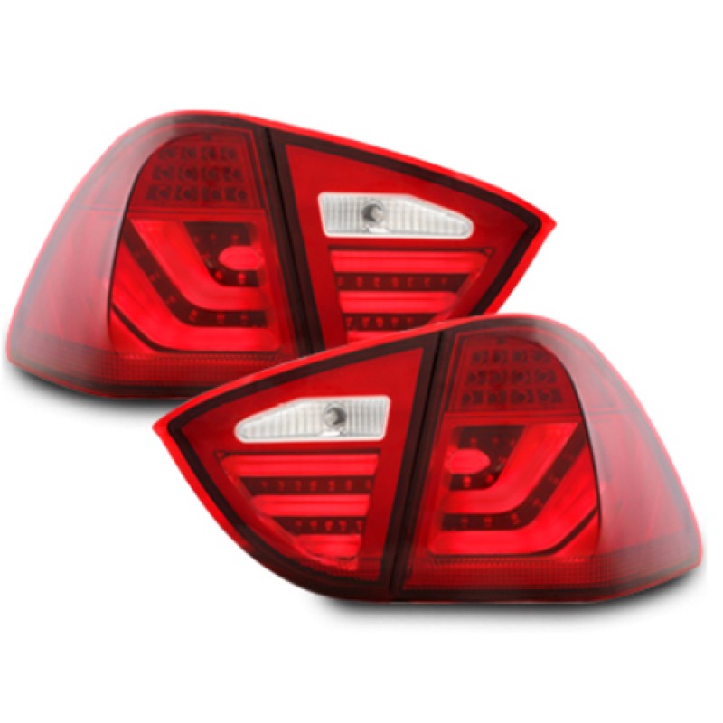 Πίσω φανάρια BMW E91 combi με led φλας (2005-2008) - chrome - σετ 2τμχ.
