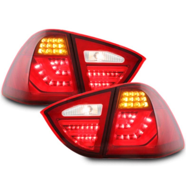 Πίσω φανάρια BMW E91 combi με led φλας (2005-2008) - chrome - σετ 2τμχ.