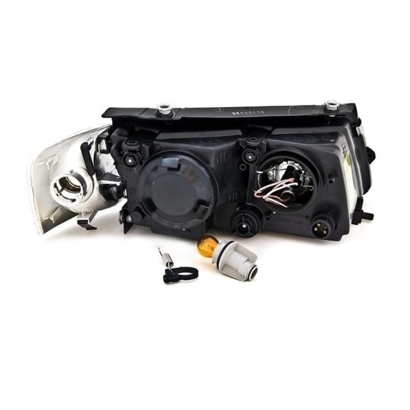 Φανάρια εμπρός Vw Passat 3Β/B5 (1997-2000) - chrome , με λάμπες (Η1) - σετ 2τμχ.