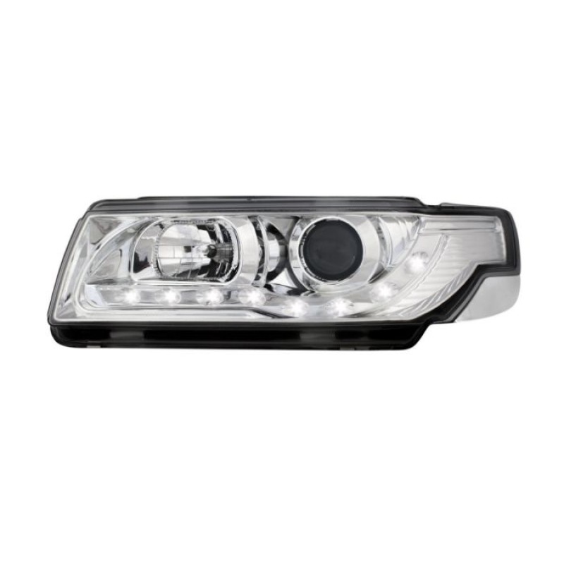 Φανάρια εμπρός Vw Passat Β4 (1993-1996) led - chrome , με λάμπες (Η1) - σετ 2τμχ.