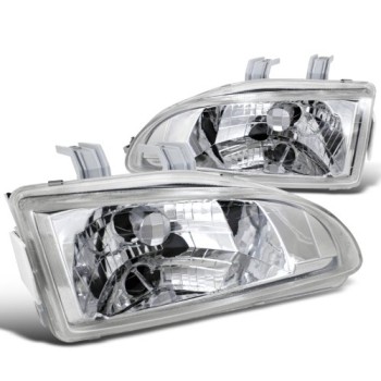 Φανάρια εμπρός Honda Civic 2/3 πορτο (1992-1995) , χωρίς λάμπες (Η4) - σετ 2τμχ.