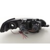 Φανάρια εμπρός Honda Civic 2/3 πορτο (1992-1995) angel eyes - μαύρα , με λάμπες (Η1) - σετ 2τμχ.