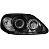 Φανάρια εμπρός Honda Civic (1996-1999) angel eyes - μαύρα , με λάμπες (Η1) - σετ 2τμχ.