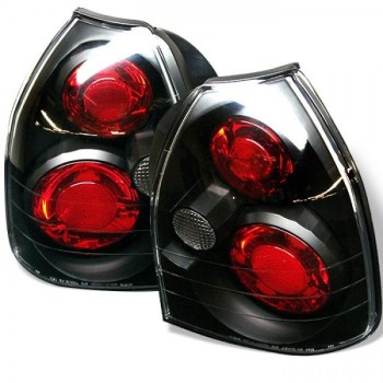 Πίσω φανάρια Honda Civic 3D (1996-2001) - μαύρα - σετ 2τμχ.