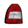 Πίσω φανάρια led Honda Civic 3D (1996-2001) - κόκκινα / chrome - σετ 2τμχ.