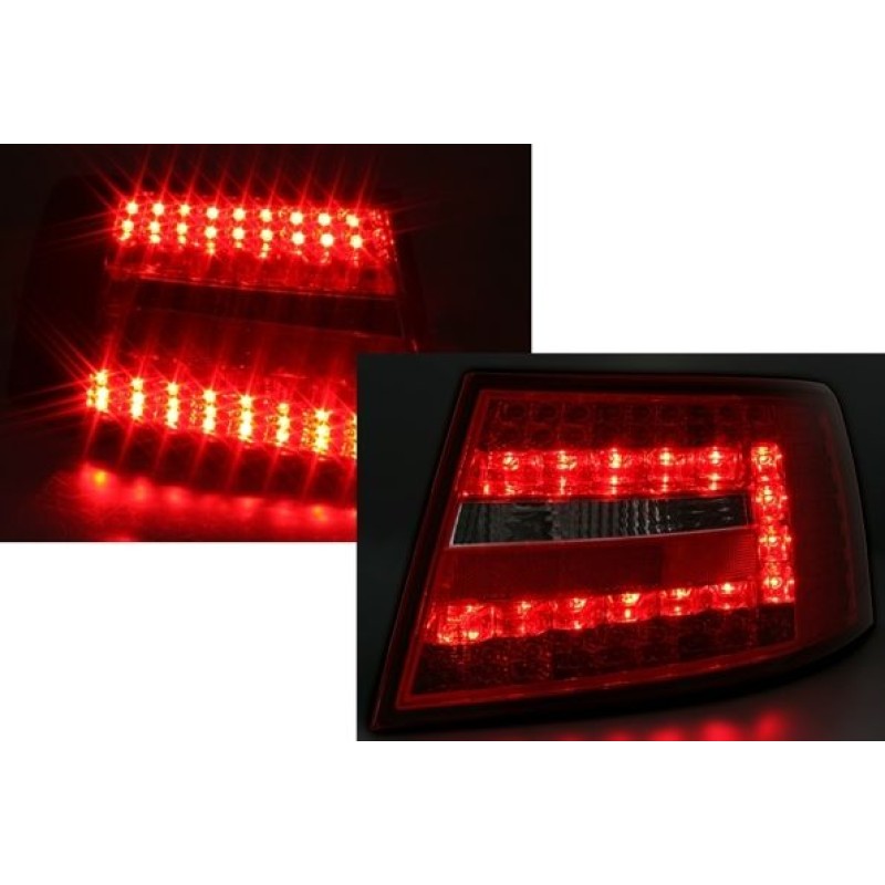 Πίσω φανάρια led Audi A6 4F sedan (2004-2008) - φιμέ φλας - σετ 2τμχ.