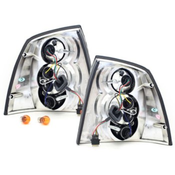 Πίσω φανάρια Opel Astra G 3/5 πορτο (1998-2004) - μαύρα - σετ 2τμχ.