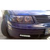 Φανάρια εμπρός Vw Passat 3Β/B5 (1997-2000) angel eyes - μαύρα , χωρίς λάμπες (Η7) - σετ 2τμχ.