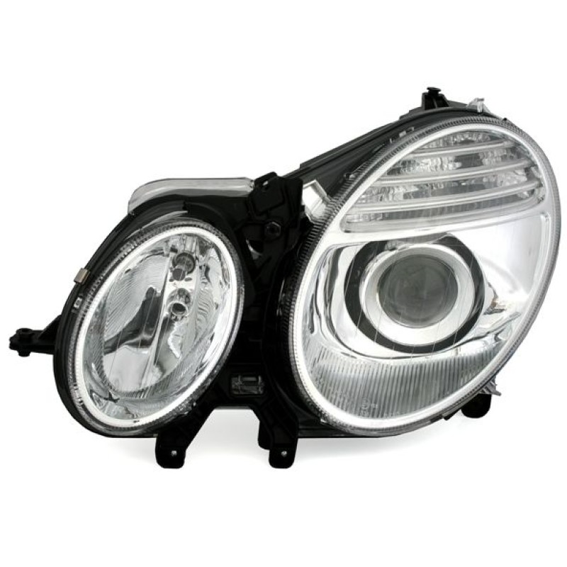 Φανάρια εμπρός Mercedes W211 E-Class (2002-2006) , χωρίς λάμπες (Η7) - σετ 2τμχ.
