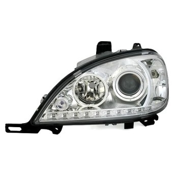 Φανάρια εμπρός Mercedes ML W163 (1998-2001) led , με λάμπες (Η1) - σετ 2τμχ.