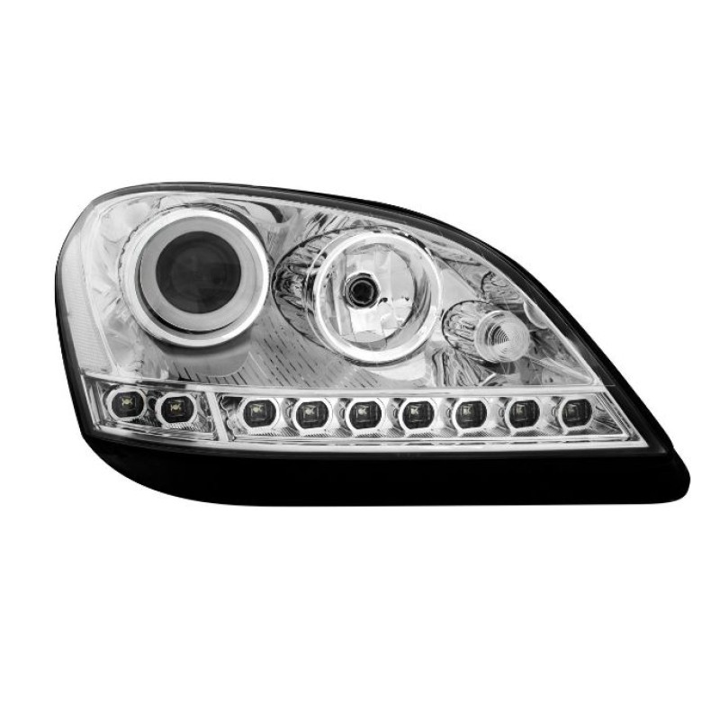Φανάρια εμπρός Mercedes ML W164 (2005-2008) led , χωρίς λάμπες (Η7) - σετ 2τμχ.