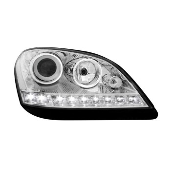 Φανάρια εμπρός Mercedes ML W164 (2005-2008) led , χωρίς λάμπες (Η7) - σετ 2τμχ.