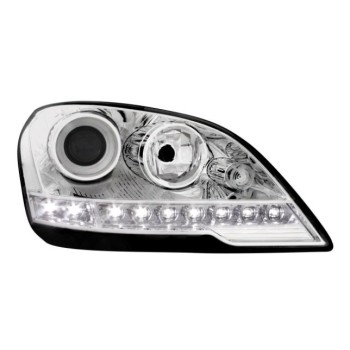 Φανάρια εμπρός Mercedes ML W164 (2008-2011) led , χωρίς λάμπες (Η7) - σετ 2τμχ.