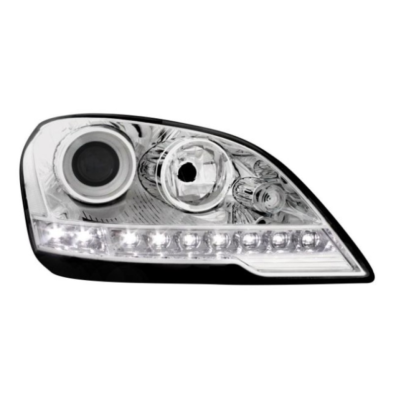 Φανάρια εμπρός Mercedes ML W164 (2008-2011) led , χωρίς λάμπες (Η7) - σετ 2τμχ.
