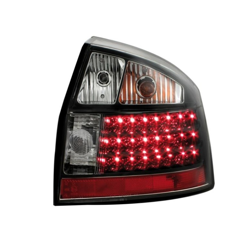 Πίσω φανάρια led Audi A4 sedan (4d) (2001-2004) - μαύρα - σετ 2τμχ.