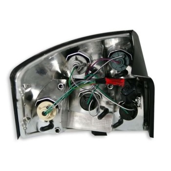 Πίσω φανάρια led Audi A4 (2001-2004) - chrome /κόκκινα - σετ 2τμχ.