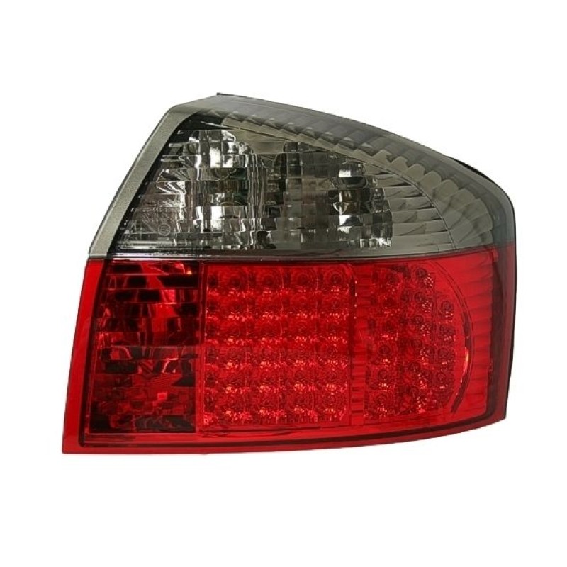 Πίσω φανάρια led Audi A4 (2001-2004) - κόκκινα /chrome φιμέ - σετ 2τμχ.