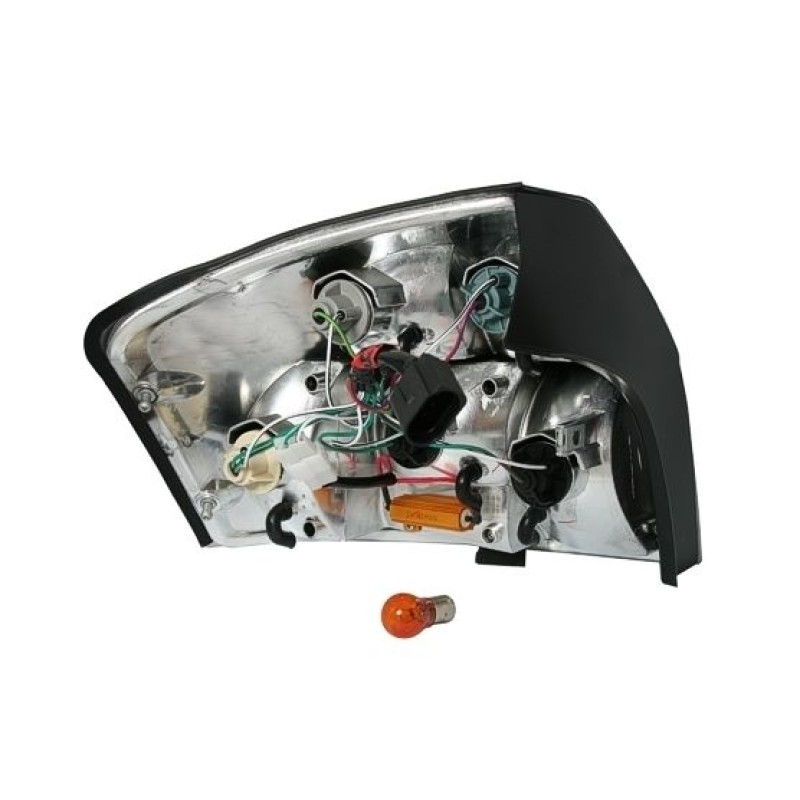 Πίσω φανάρια led Audi A4 (2001-2004) - κόκκινα /chrome φιμέ - σετ 2τμχ.