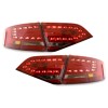 Πίσω φανάρια led Audi A4 sedan (2007-2011) - κόκκινα / χρωμίου - σετ 2τμχ.