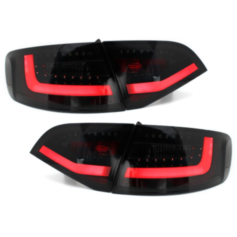 Πίσω φανάρια led Audi A4 Β8 8Κ combi (2008-2011) - μαύρα - σετ 2τμχ.
