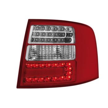 Πίσω φανάρια led Audi A6 combi (1997-2004) - χρωμίου - σετ 2τμχ.