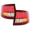 Πίσω φανάρια led Audi A6 combi (1997-2004) - φιμέ / κόκκινα - σετ 2τμχ.