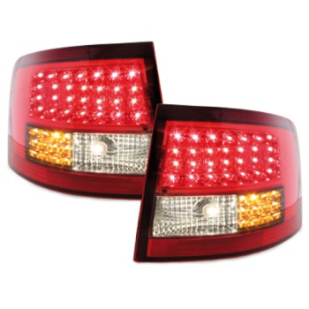 Πίσω φανάρια led Audi A6 combi (1997-2004) - φιμέ / κόκκινα - σετ 2τμχ.