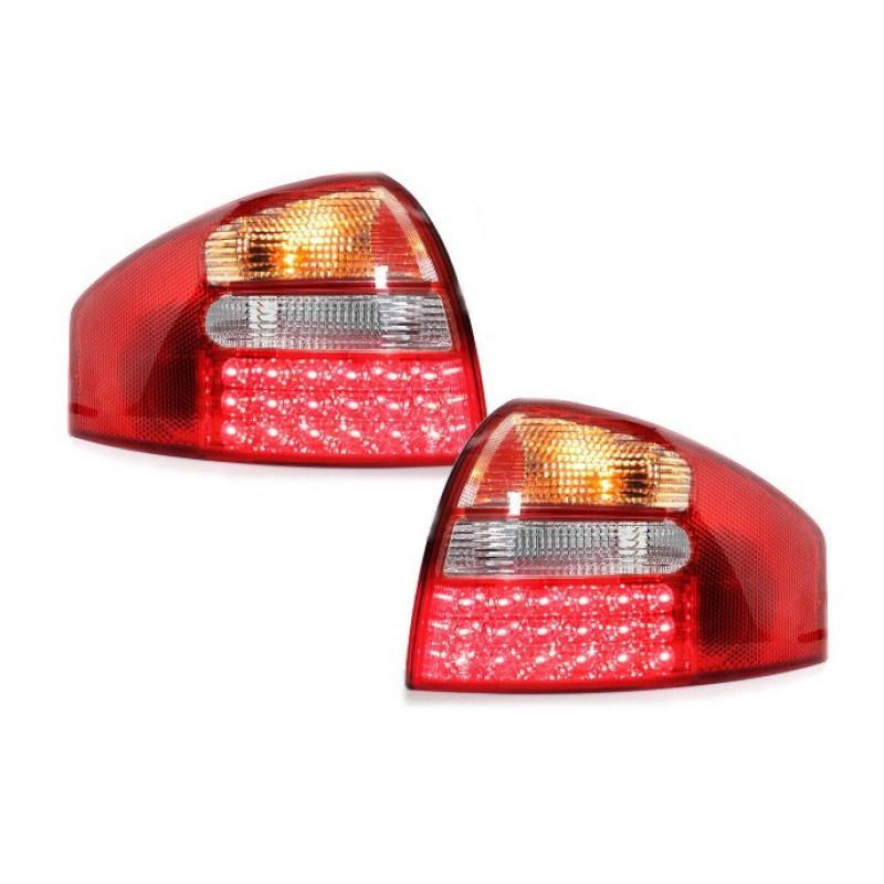 Πίσω φανάρια led Audi A6 sedan (1997-2004) - chrome - σετ 2τμχ.