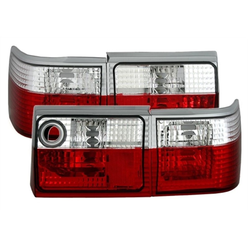 Πίσω φανάρια Audi 80 Β3 (1986-1991) / B4 combi (1991-1996) - κόκκινα / chrome - σετ 2τμχ.