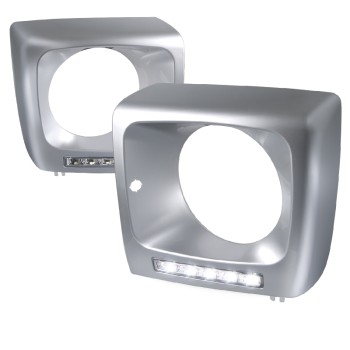 Φώτα ημέρας Mercedes W461 / W463 G-CLASS (1989-2010) - ασημένια σετ 2τμχ. Φώτα ημέρας Mercedes W461 / W463 G-CLASS (1989-2010) - ασημένια σετ 2τμχ.