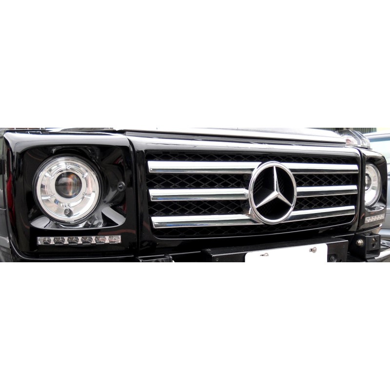 Φώτα ημέρας Mercedes W461 / W463 G-CLASS (1989-2010) - ασημένια σετ 2τμχ.