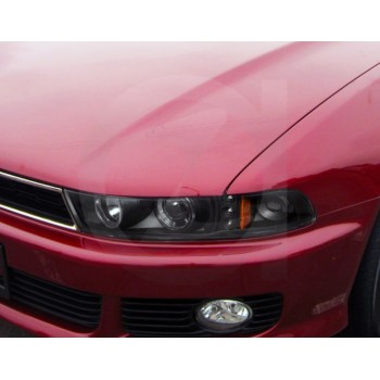 Φανάρια εμπρός Mitsubishi Galant (1996-2006) led angel eyes - μαύρα , χωρίς λάμπες (Η7) - σετ 2τμχ.