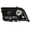 Φανάρια εμπρός Mercedes C-CLASS W202 (1993-2001) , μαύρα , με λάμπες (Η1) - σετ 2τμχ.