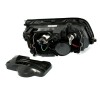 Φανάρια εμπρός Mercedes C-CLASS W202 (1993-2001) , μαύρα , με λάμπες (Η1) - σετ 2τμχ.