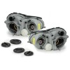 Φανάρια εμπρός Mercedes CLK W209 / C209 (2003-2009) , μαύρα , χωρίς λάμπες (Η7) - σετ 2τμχ.