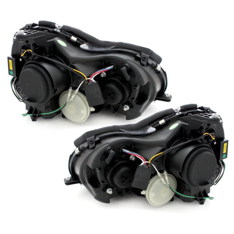 Φανάρια εμπρός Mercedes CLK W209 / C209 (2003-2009) led , με λάμπες (Η1) - σετ 2τμχ.