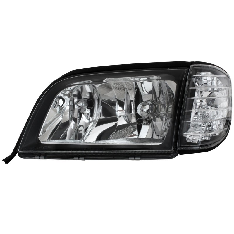 Φανάρια εμπρός Mercedes W140 (1991-1998) , μαύρα , χωρίς λάμπες (Η7) - σετ 2τμχ.
