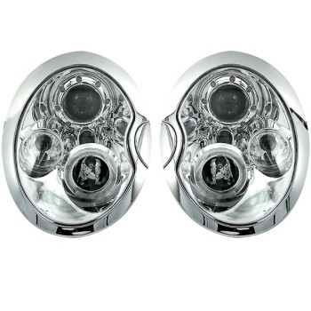 Φανάρια εμπρός Mini Cooper (2002-2004) angel eyes- chrome , με λάμπες (Η1) - σετ 2τμχ. Φανάρια εμπρός Mini Cooper (2002-2004) angel eyes- chrome , με λάμπες (Η1) - σετ 2τμχ.